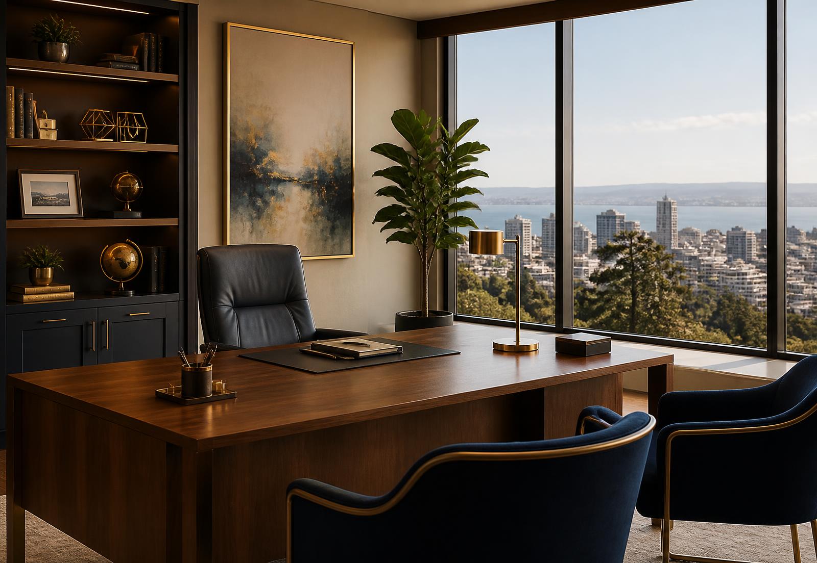 Certified Public Accountant office in San Mateo with a view of the Peninsula
